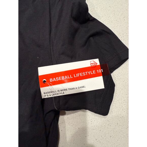 NWT Baseball Life 101 Filthy Tee in Black/Pink - Picture 3 of 6